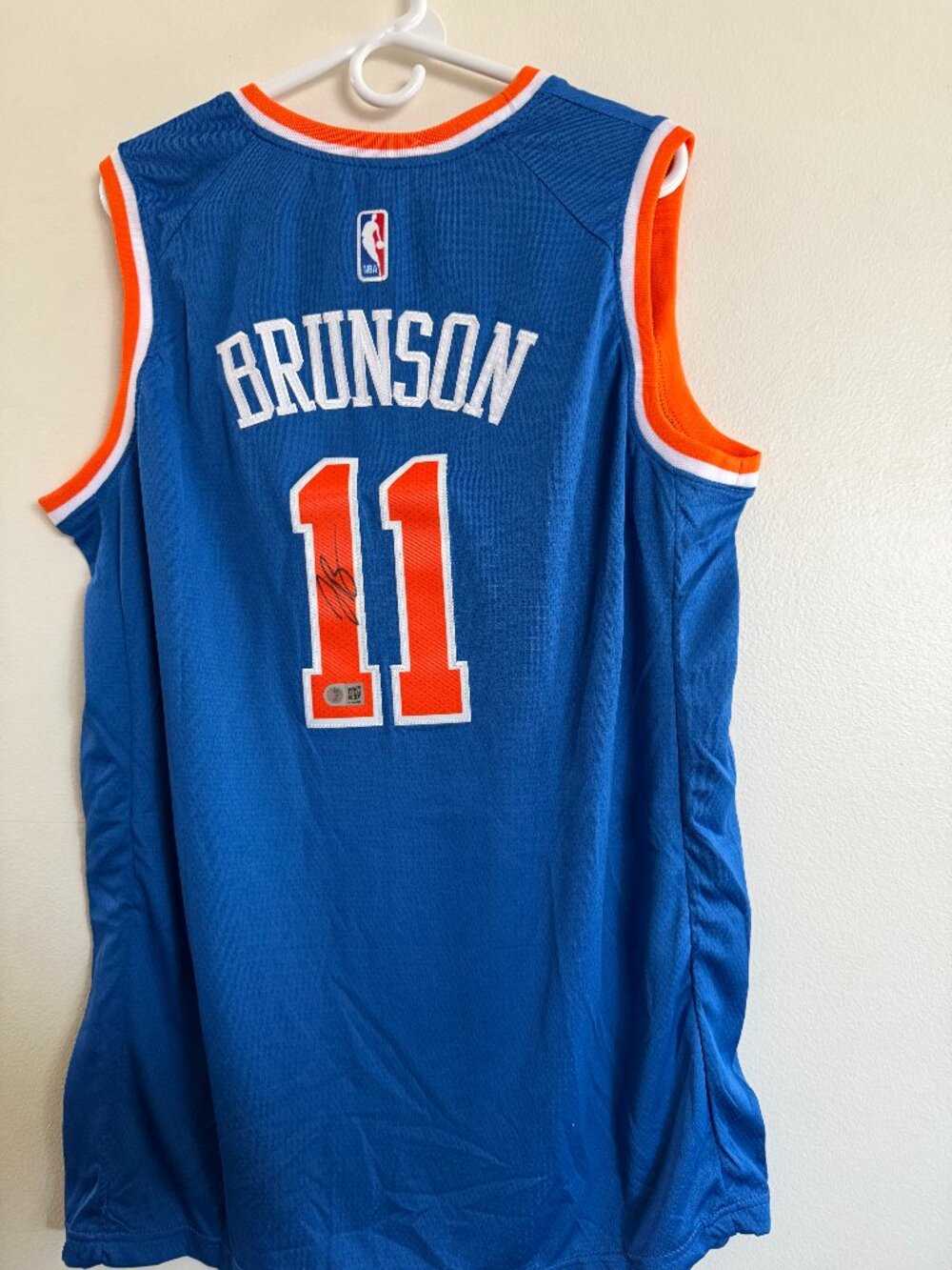 Jalen Brunson signed New York Knicks autographed Nike jersey w/COA XXL/54 - 26-3